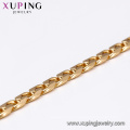 44290 xuping plain silk thread brass chains necklace fake gold filled jewelry for free sample